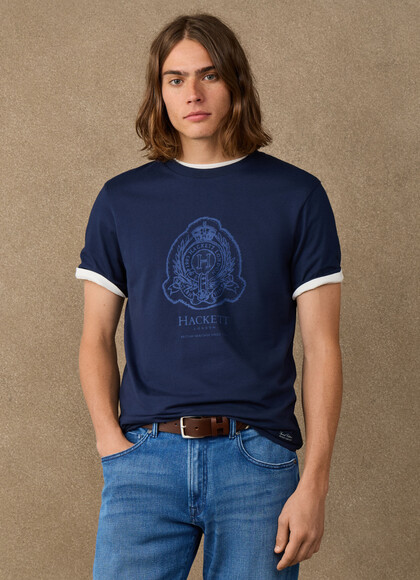 Classic Fit Branded Shield Graphic T-Shirt