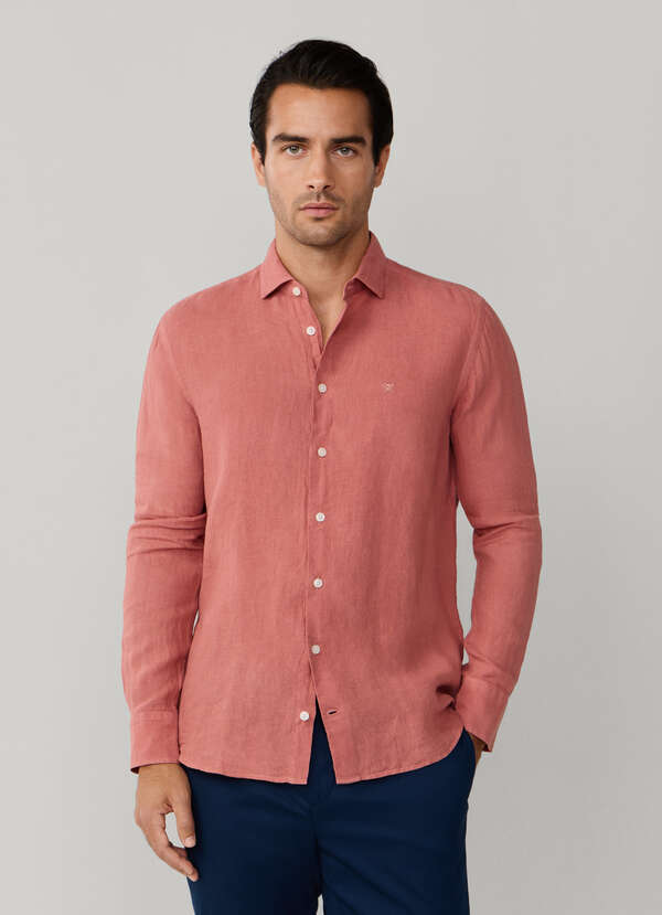 Tailored Fit Garment Dyed Linen Shirt - 2