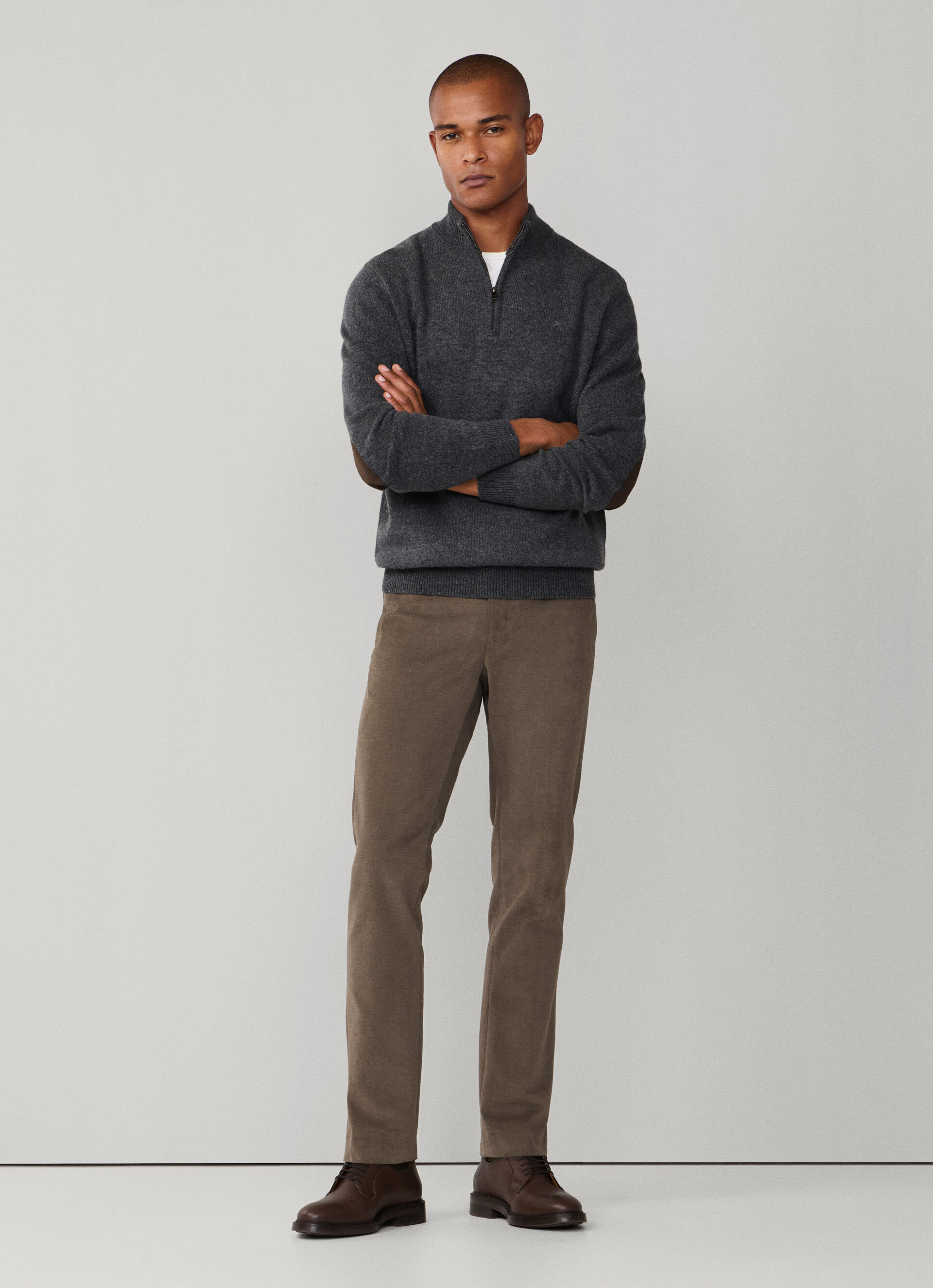 Lambswool Quarter Zip Jumper | Hackett London