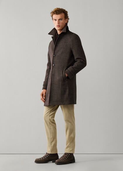 Houndstooth Car Coat