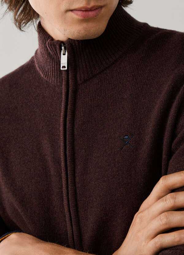 Lambswool Full Zip Cardigan - 2