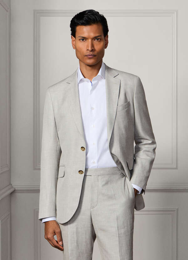 Linen-Wool Hopsack Suit - Woven In Italy - 2