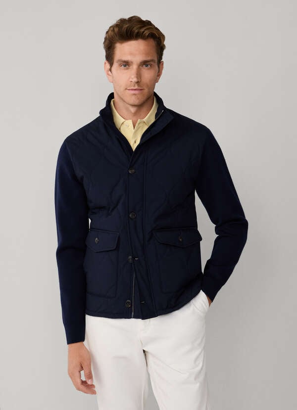 Merino Wool Hybrid Full-Zip Cardigan - 2 Merino Wool Hybrid Full-Zip Cardigan - 2