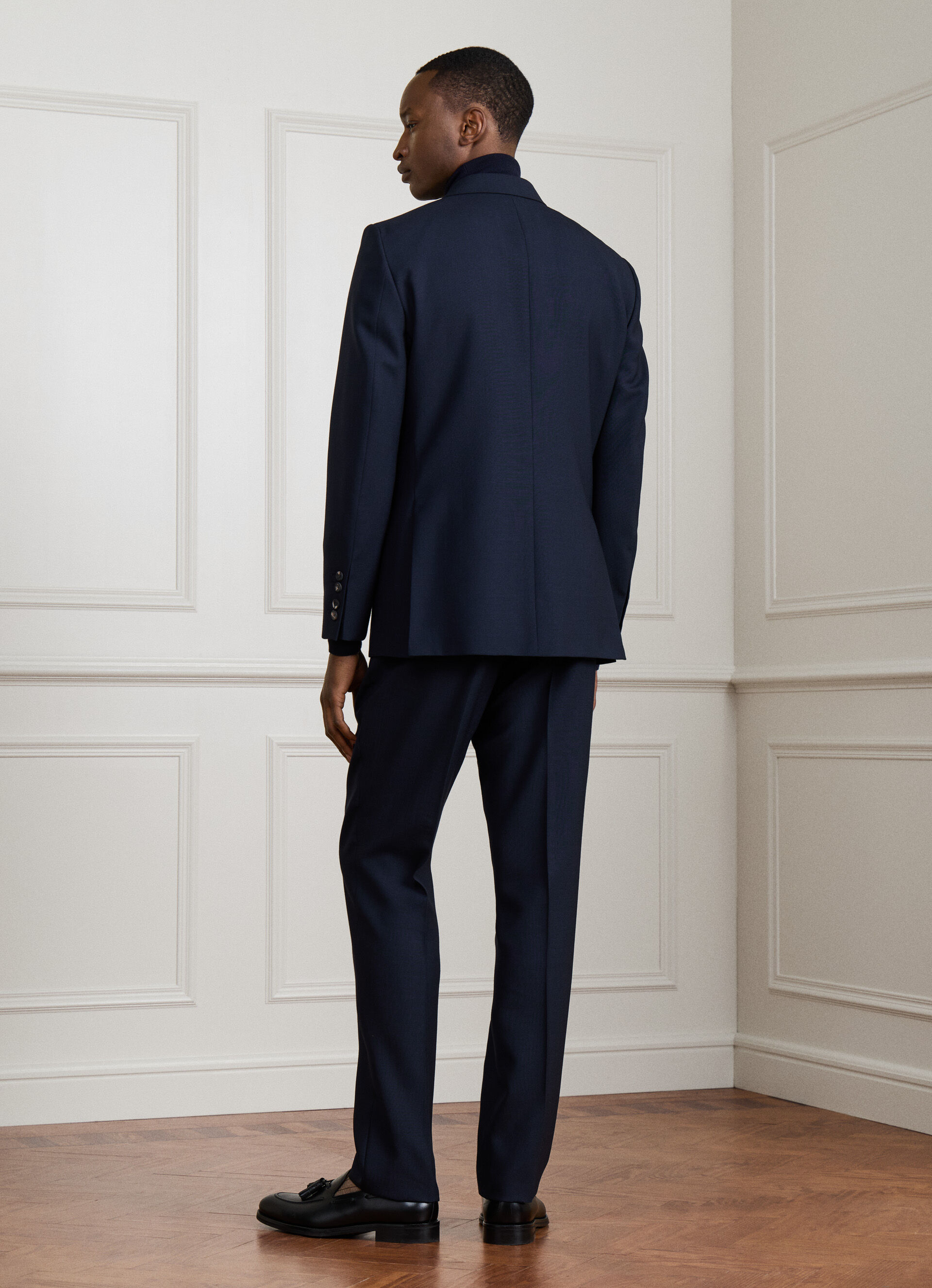 Wool Fresco Double Breasted Suit - Woven In England | Hackett London