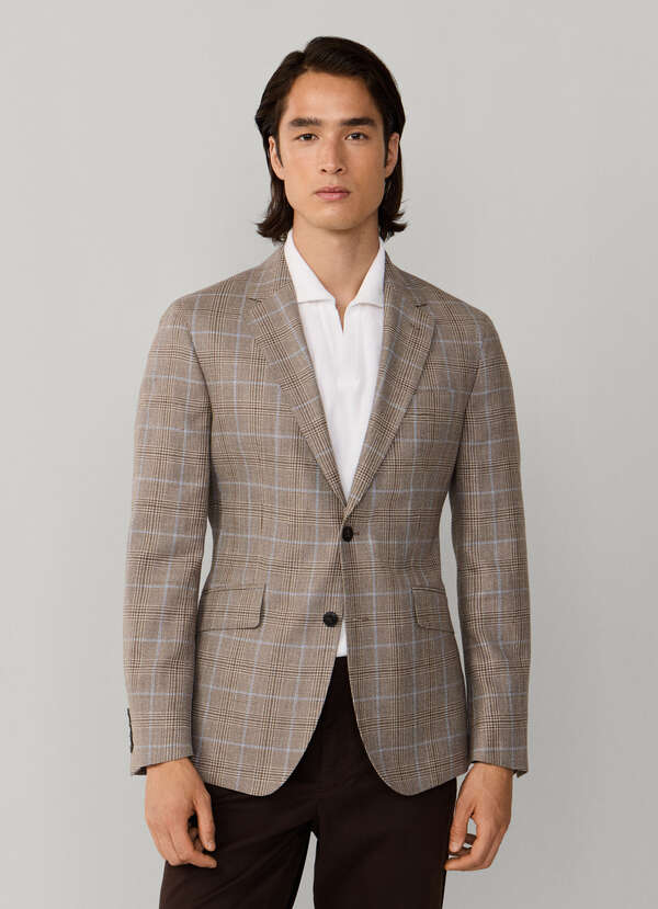 Classic Fit Prince of Wales Check Blazer - 2 Classic Fit Prince of Wales Check Blazer - 2