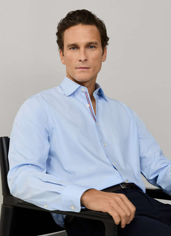 Classic Fit Engineered Stripe Poplin Shirt Classic Fit Engineered Stripe Poplin Shirt