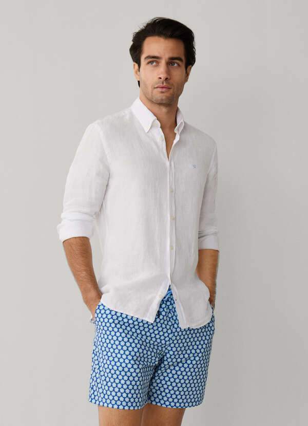 Seashell Print Swim Trunk