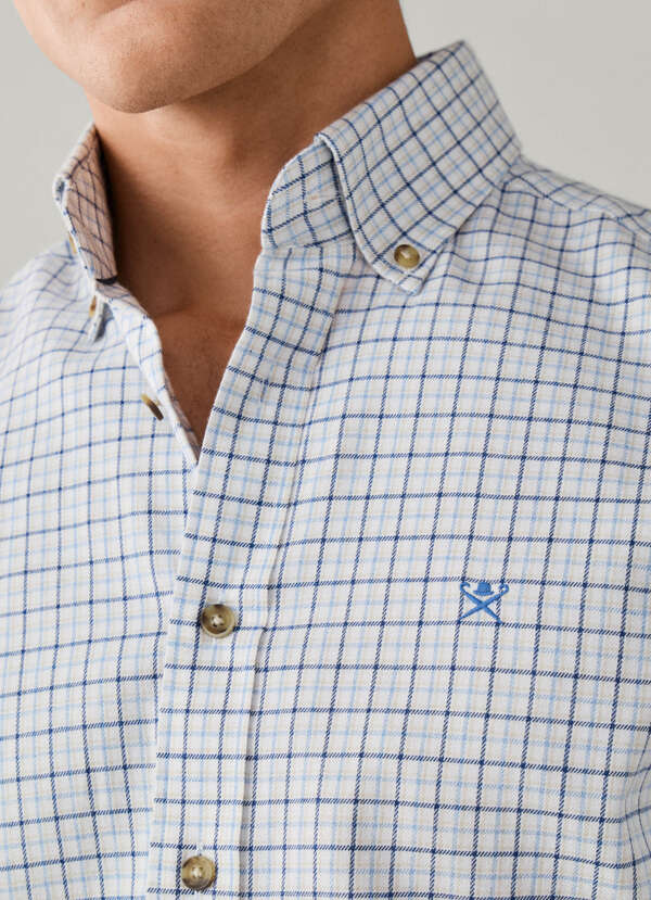 Tailored Fit Checked Flannel Shirt - 2