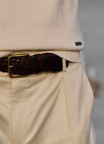 Leather Plait Belt