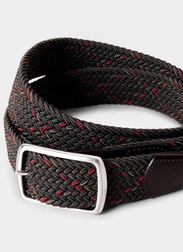 Cross-Weave Printed Stretch Belt - 2