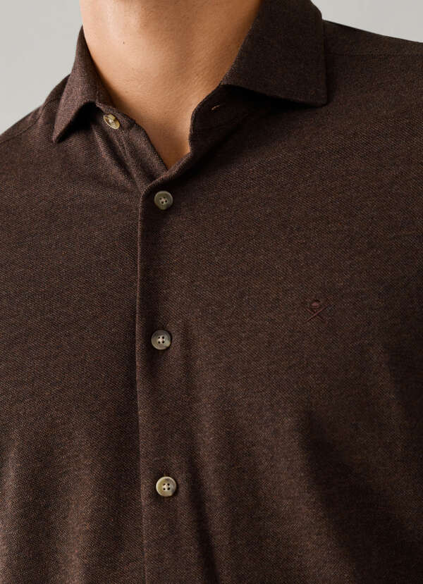 Tailored Fit Melange Jersey Shirt - 2