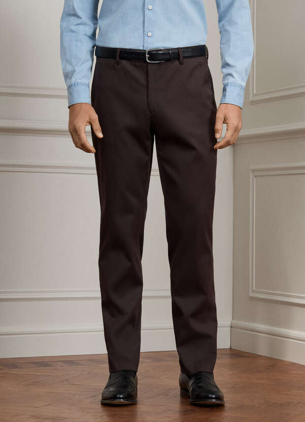 Classic Fit Stretch Cotton-Cashmere Trouser - 2