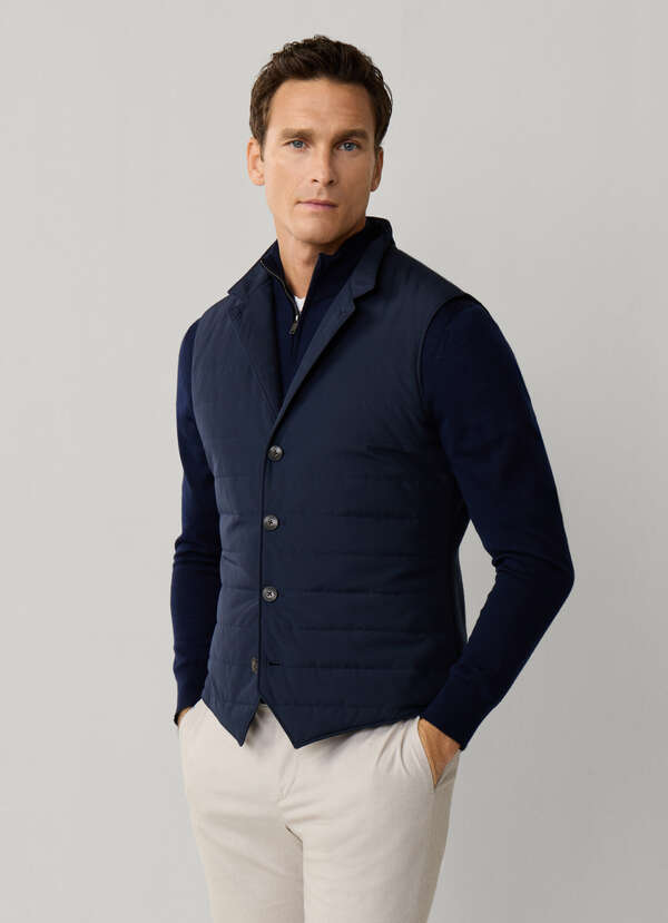 Sartorial Hybrid Knit Back Gilet