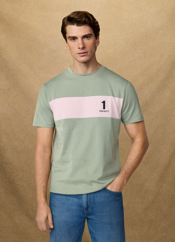 Classic Fit Short Sleeve Panel T-Shirt - 2