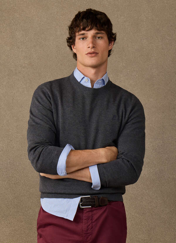 Cotton Branded Crew Neck Jumper Cotton Branded Crew Neck Jumper