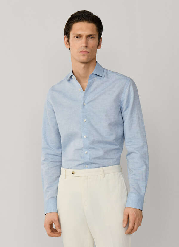 Tailored Fit Cotton-Linen Shirt - 2