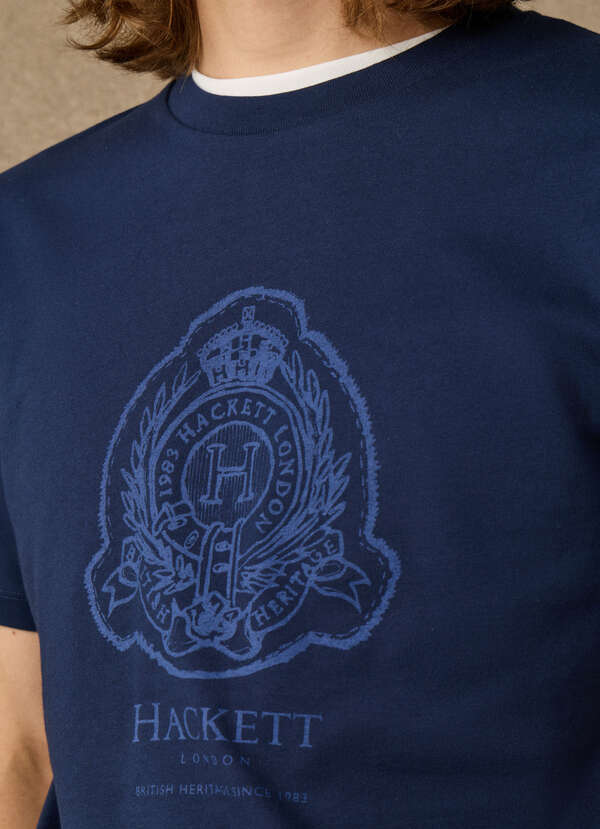 Classic Fit Branded Shield Graphic T-Shirt - 2