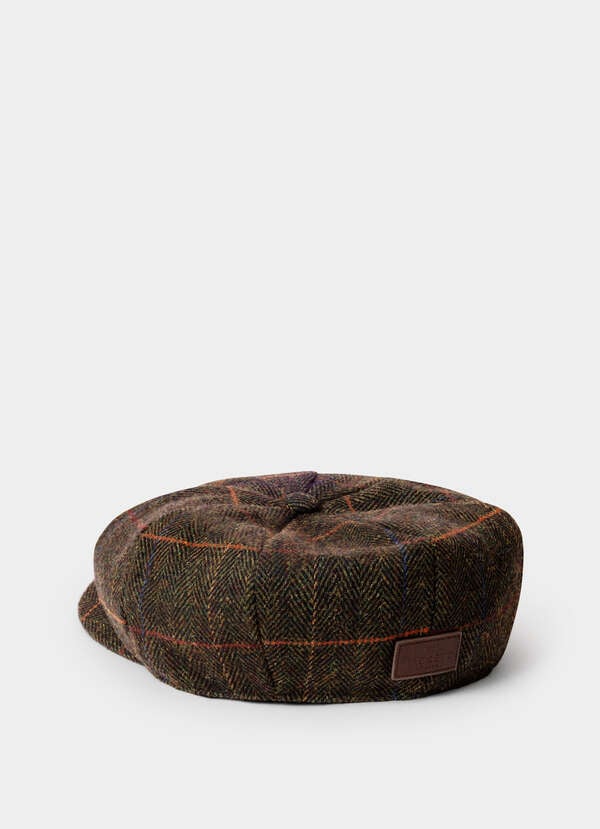 Wool Windowpane Bakerboy Cap - 2