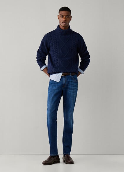 Slim Fit Vintage Wash Denim