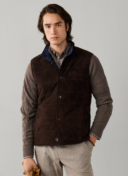 Suede Reversible Gilet