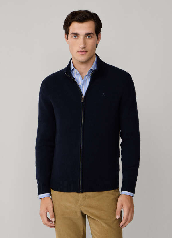 Lambswool Full Zip Cardigan - 2