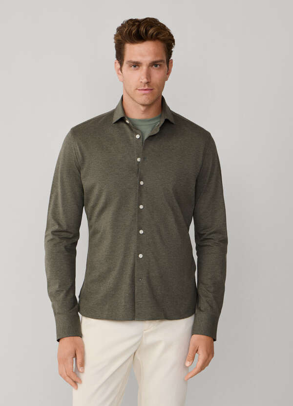 Tailored Fit Pique Jersey Shirt - 2