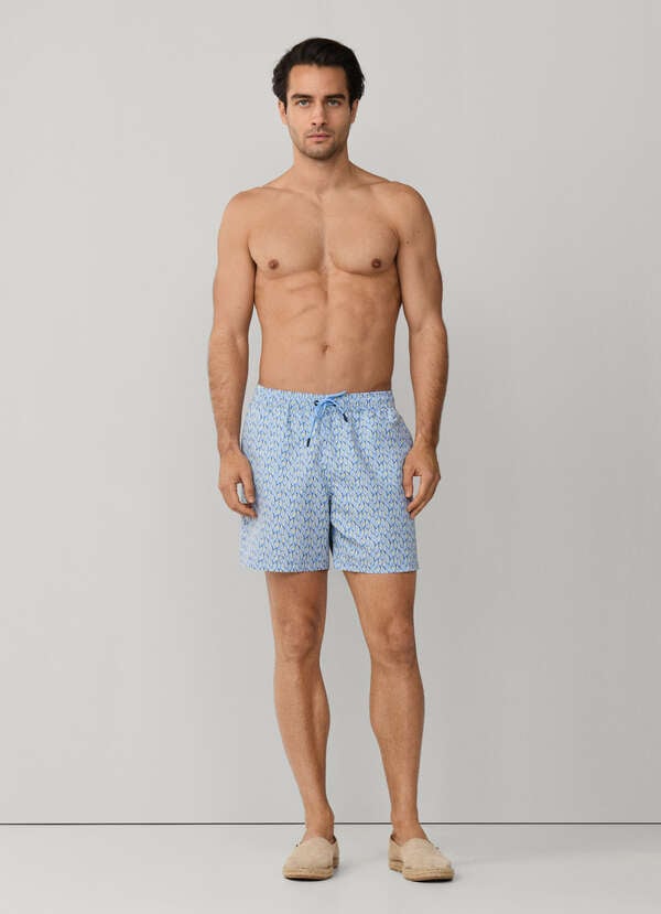 Crystalline Print Swim Trunk - 2 Crystalline Print Swim Trunk - 2