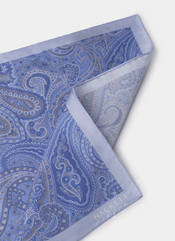 Large Paisley Silk Pocket Square - 2