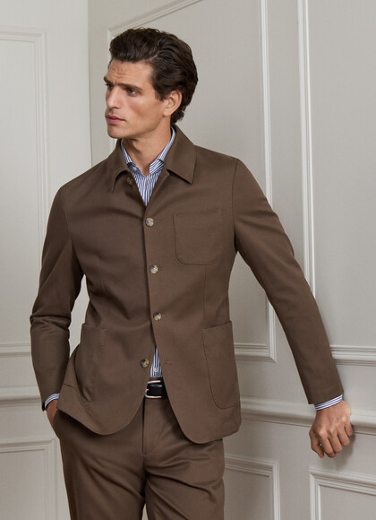 Cotton-Cashmere Blazer - Woven in Italy