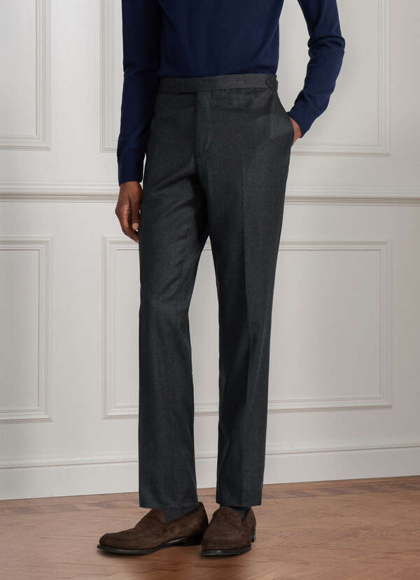 Wool Natural Stretch Formal Trousers - 2