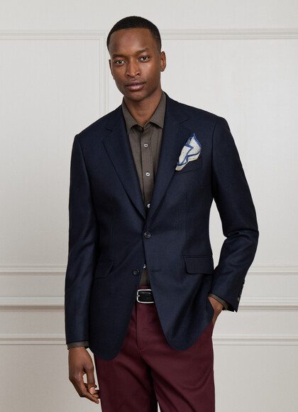 Wool-Cashmere Twill Blazer - Woven in Italy