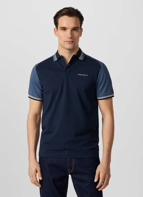 Classic Fit Short Sleeve Colour Block Polo - 2