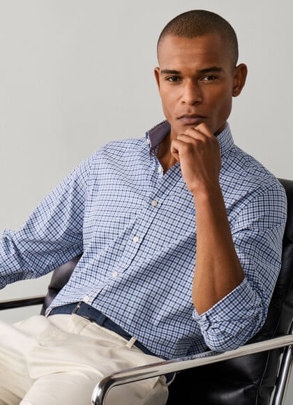 Tailored Fit Three Colour Gingham Shirt