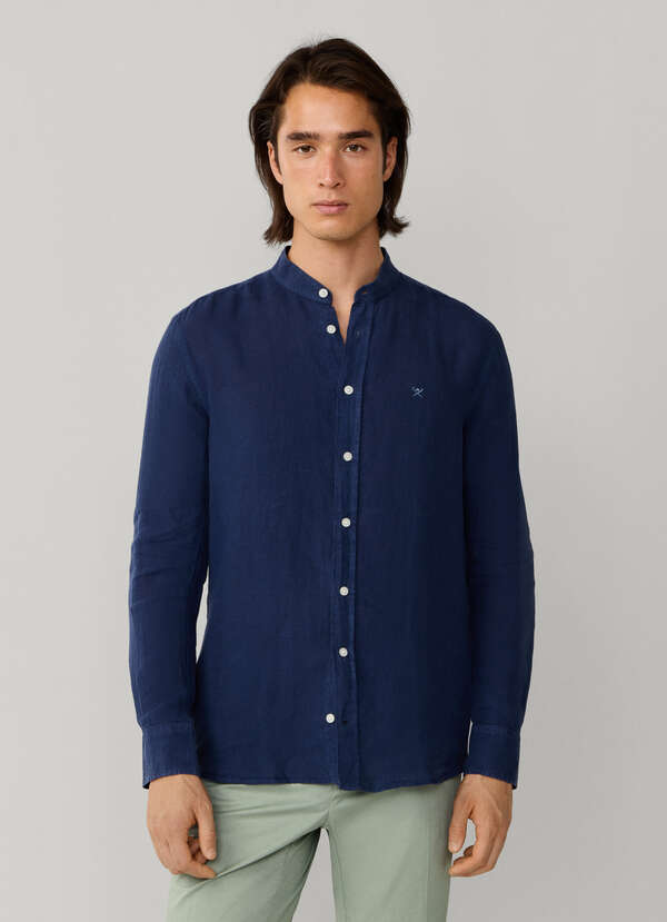 Tailored Fit Garment Dyed Linen Shirt - 2