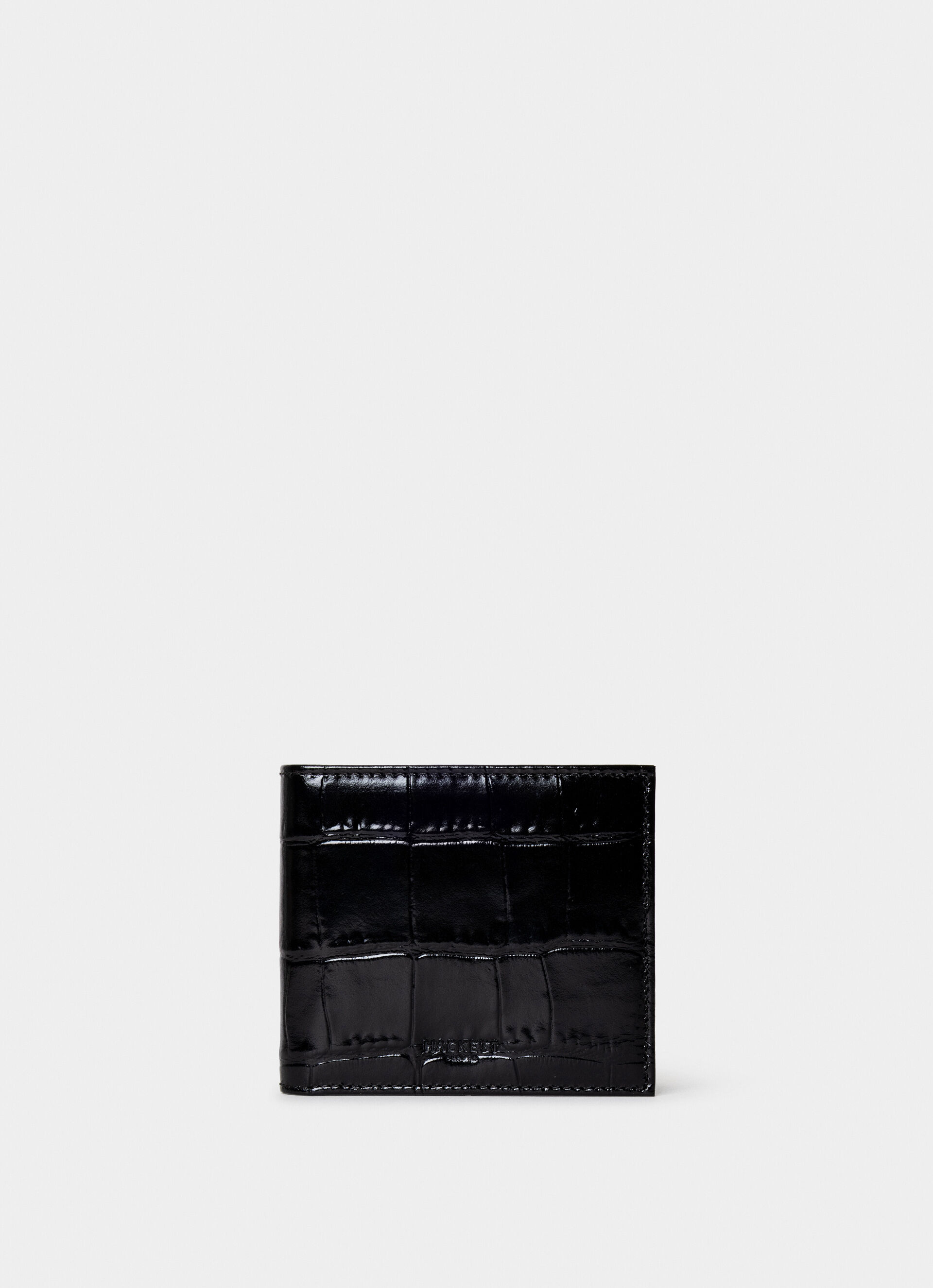 Leather Croc Stamped Billfold Wallet | Hackett London