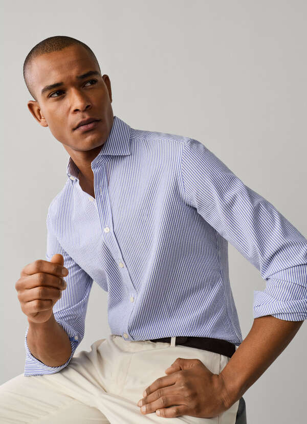 Tailored Fit Seersucker Bengal Stripe Shirt Tailored Fit Seersucker Bengal Stripe Shirt