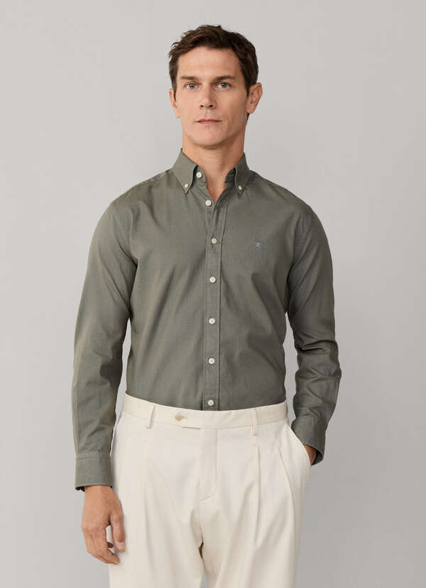 Tailored Fit Garment Dyed Oxford Shirt - 2 Tailored Fit Garment Dyed Oxford Shirt - 2