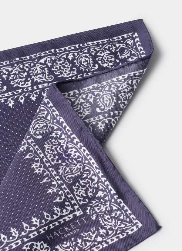Dot Cotton Silk Pocket Square - 2