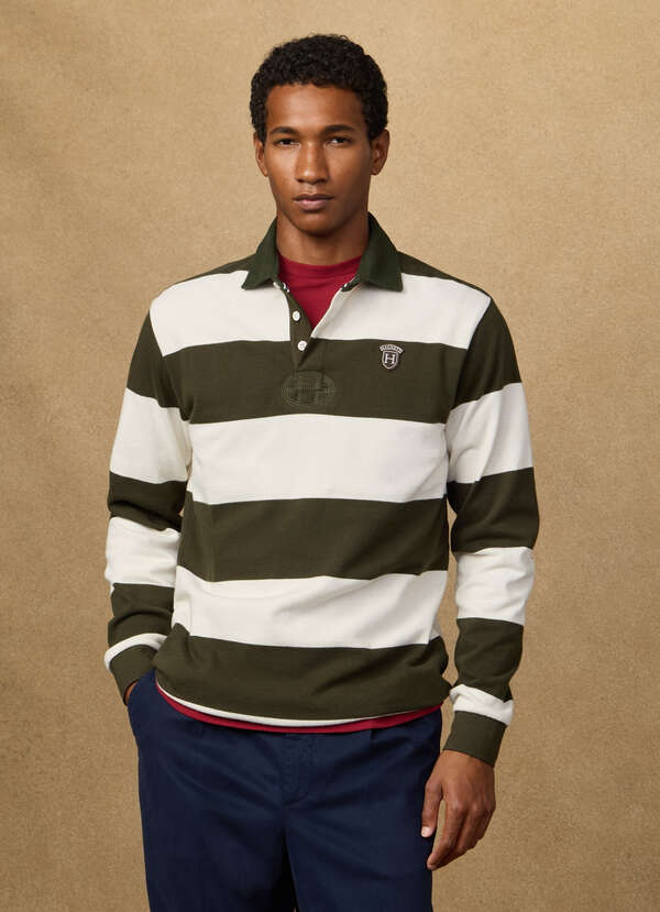 Classic Fit Long Sleeve Stripe Rugby - 2 Classic Fit Long Sleeve Stripe Rugby - 2