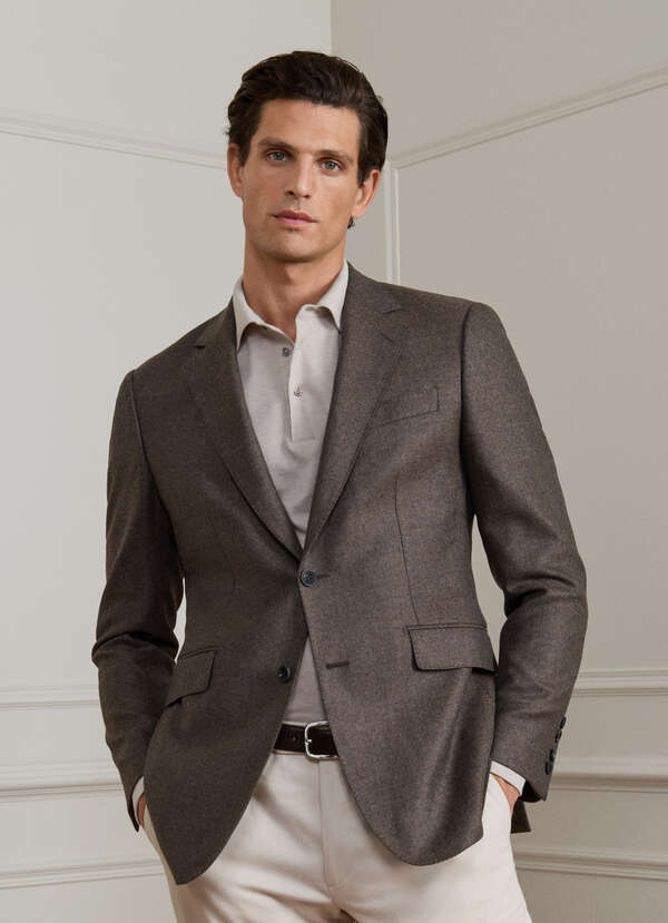 Wool-Cashmere Twill Blazer - Woven in Italy