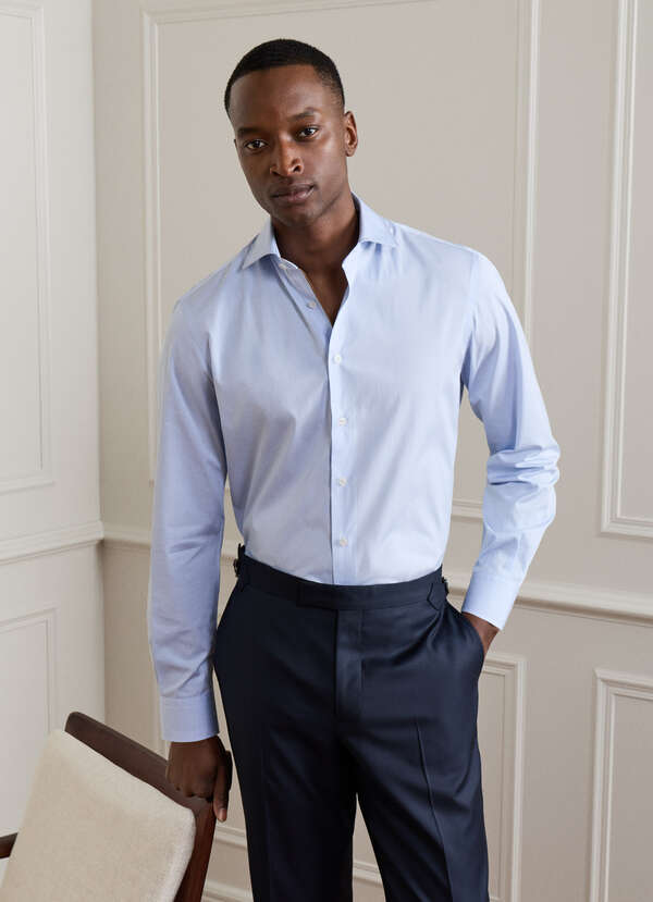 Classic Fit Check Engineered Stripe Shirt