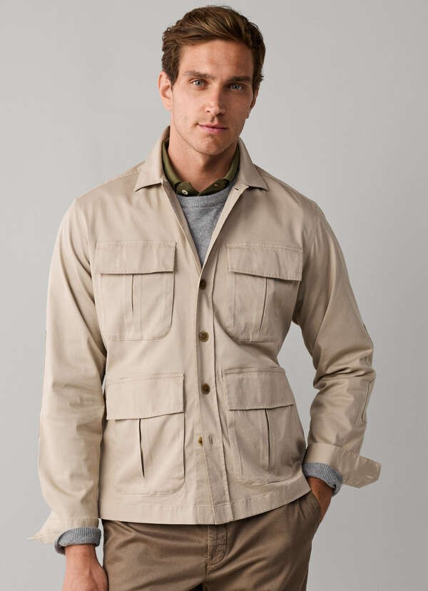 Stretch Cotton Velo Overshirt