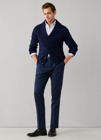 Slim Fit Kensington Cashmere Blend Trousers