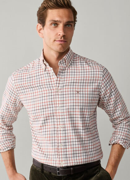 Tailored Fit Wide Tattersall Shirt