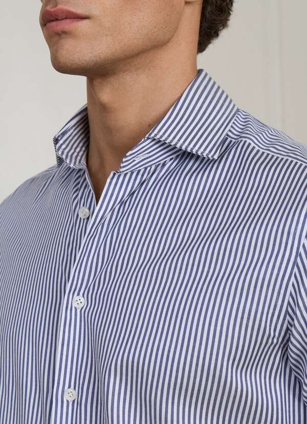 Tailored Fit Striped Twill Shirt - 2