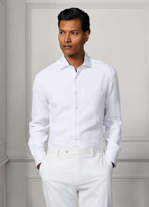 Tailored Fit Linen Shirt - 2