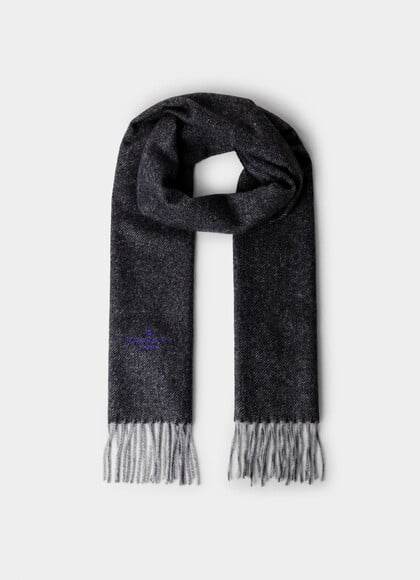Wool-Cashmere Twill Scarf - Made in Italy