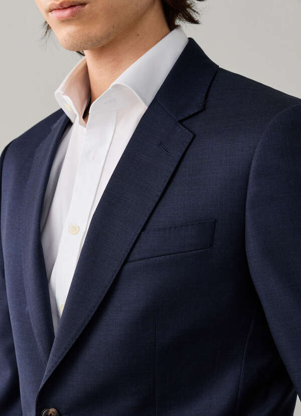 Wool Sharkskin Blazer - Woven in Italy - 2