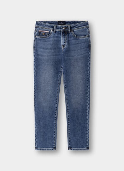 Regular Fit 5 Pocket Vintage Wash Denim