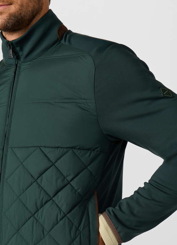 Luxe Hybrid Quilted Full Zip Sweat - 2 Luxe Hybrid Quilted Full Zip Sweat - 2